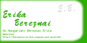 erika bereznai business card